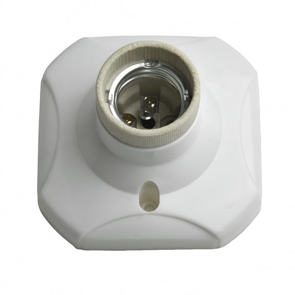 HIBIBUD E27 Heat Light Bulb Lamp Socket Holder Porcelain Straight Glazed Ceramic Hot