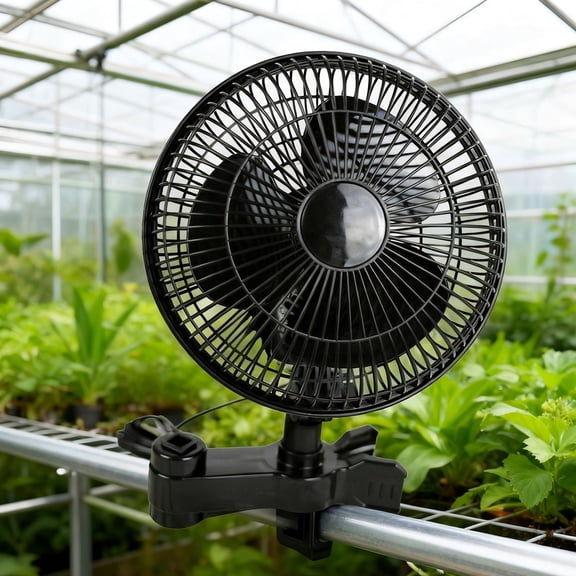 HIBIBUD E6 Gen2,Grow Tent Clip Fan 6,Ec Motor,Smart Control,Powerful Oscillating Fan,Local Timer,Weatherproof Ip54,For Hydroponics Circulation Cooling,Black