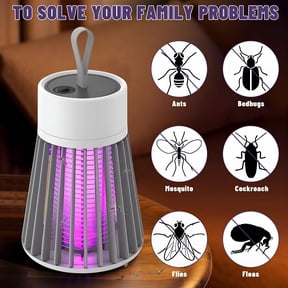 HIBIBUD Electric Bug Zapper Outdoor,Rechargeable Mosquito Lamp with Hanging Loop,Portable Mosquito Killer for Indoor Outdoor Home Camp,Fly Zapper,Fly Traps,Mosquito Zapper