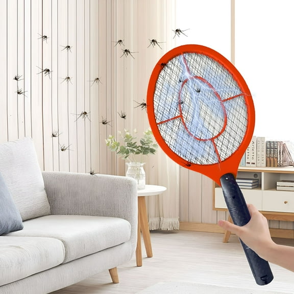 HIBIBUD Electric Fly Swatter Bug Zapper Battery Operated Flies Killer Indoor & Outdoor Pest Control Mosquito Zapper and Insect Catcher Racket