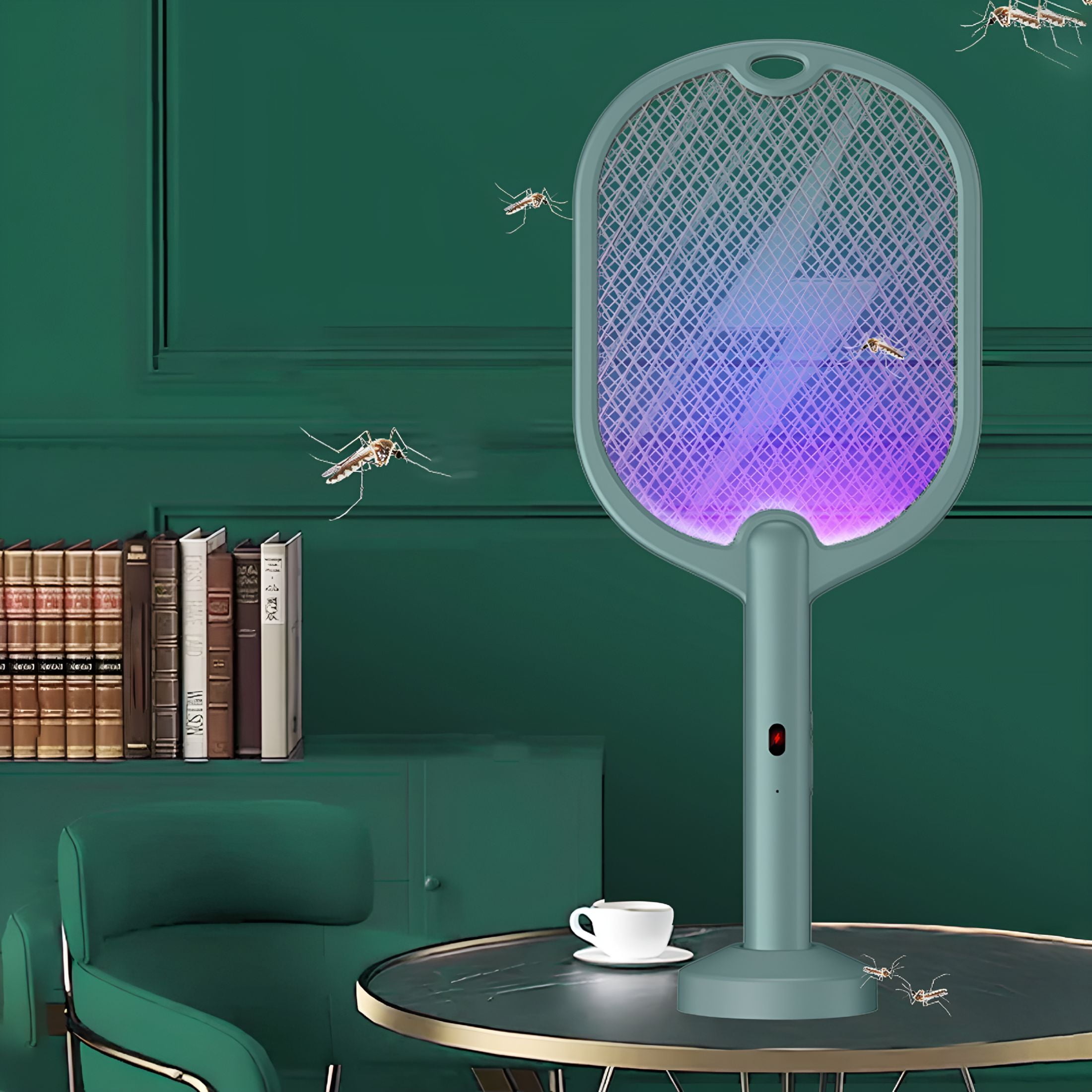 HIBIBUD Electric Fly Swatter Racket,2 In 1 Smart Mosquito Racket With ...