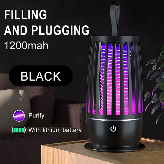 HIBIBUD Electric Fly Swatter Racket, Rechargeable Bug Zapper with LED Light, Indoor Mosquito Killer and Gnat Catcher for Home Bedroom Office, Outdoor Insect Pest Control Device