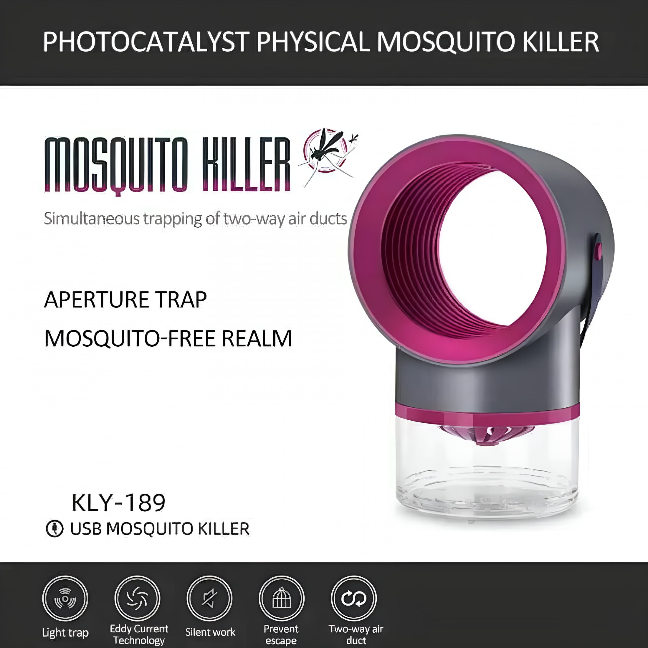 HIBIBUD Electric Mosquito Killer Lamp Indoor Fly Bug Insect Zapper Trap Led Light