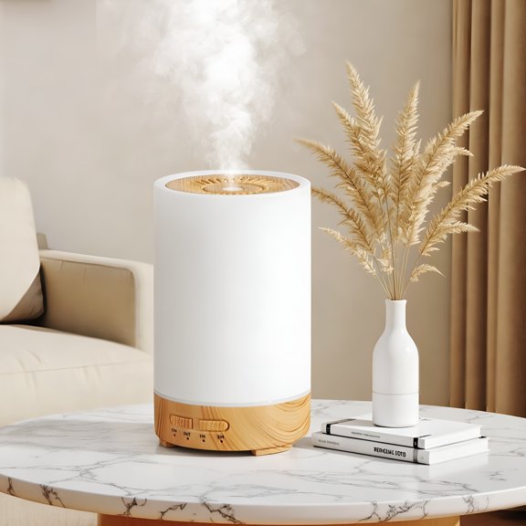 HIBIBUD Essential Oil Diffuser,150Ml 7 Colors Oil Diffuser with Night Light Timer Waterless Auto-Off Portable Cool Mist Air Humidifier for Bedroom Home