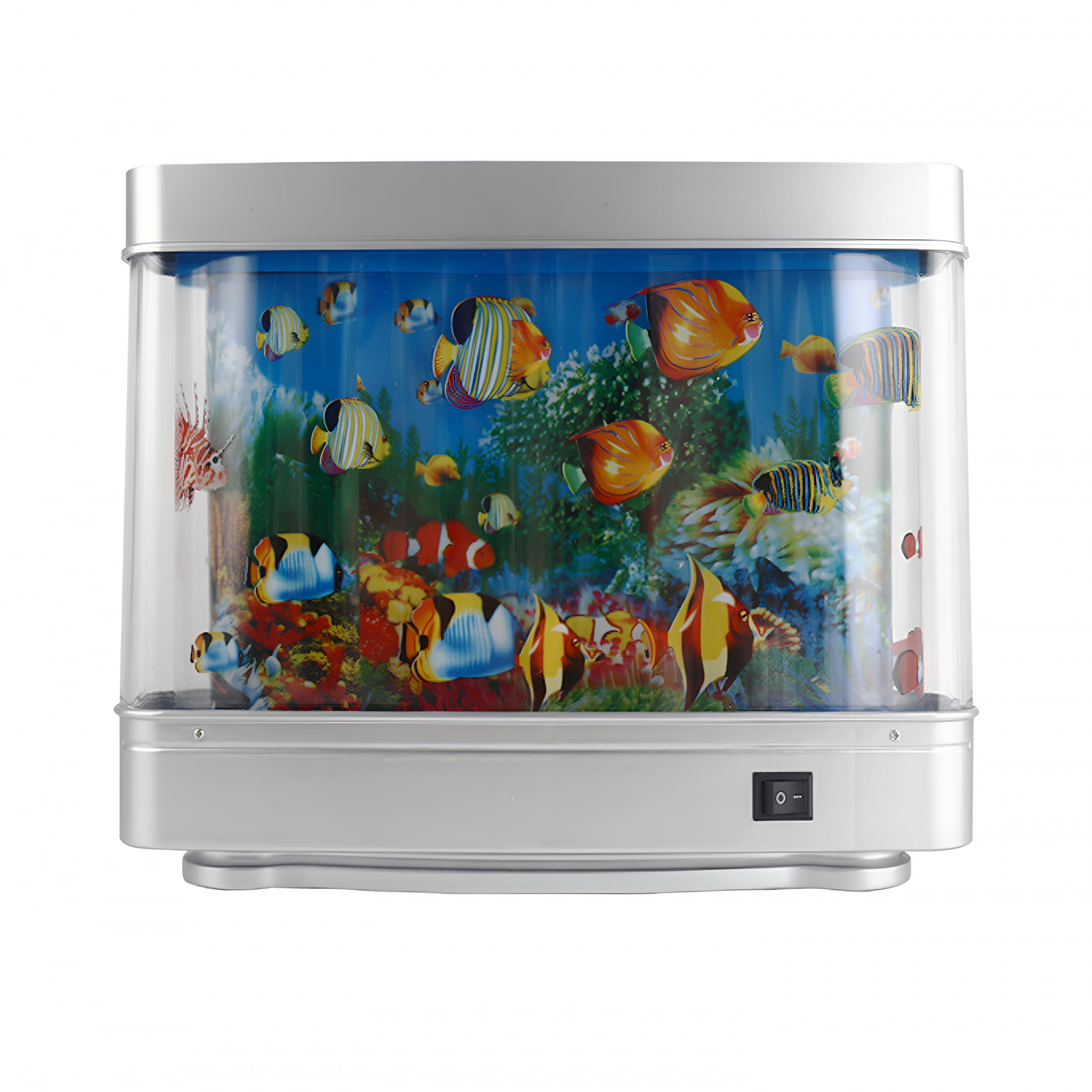 HIBIBUD Fake Fish Tank, Artificial Aquarium Decorations, Fake Aquarium Decor, Virtual Ocean Moving Fish lamp for Bedroom Office Décor