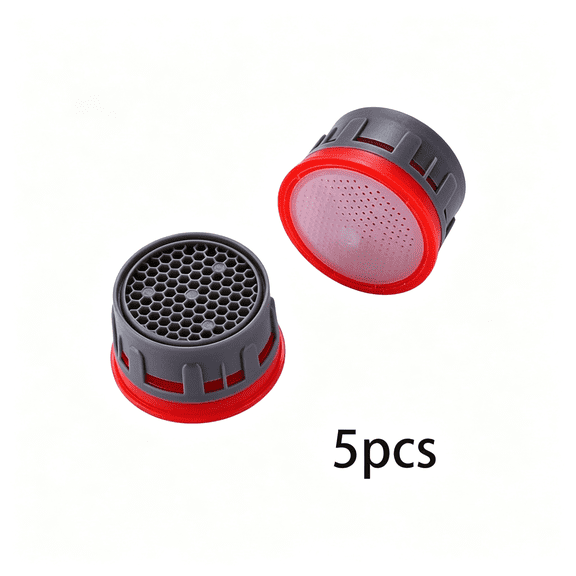 HIBIBUD Faucet Aerator, 2.2 Gpm Flow Retrictor Insert Aerators Replacement Parts Only Work for Bathroom Sink Faucets 5 Pack, Standard Size, Faucet Aerator Replacement