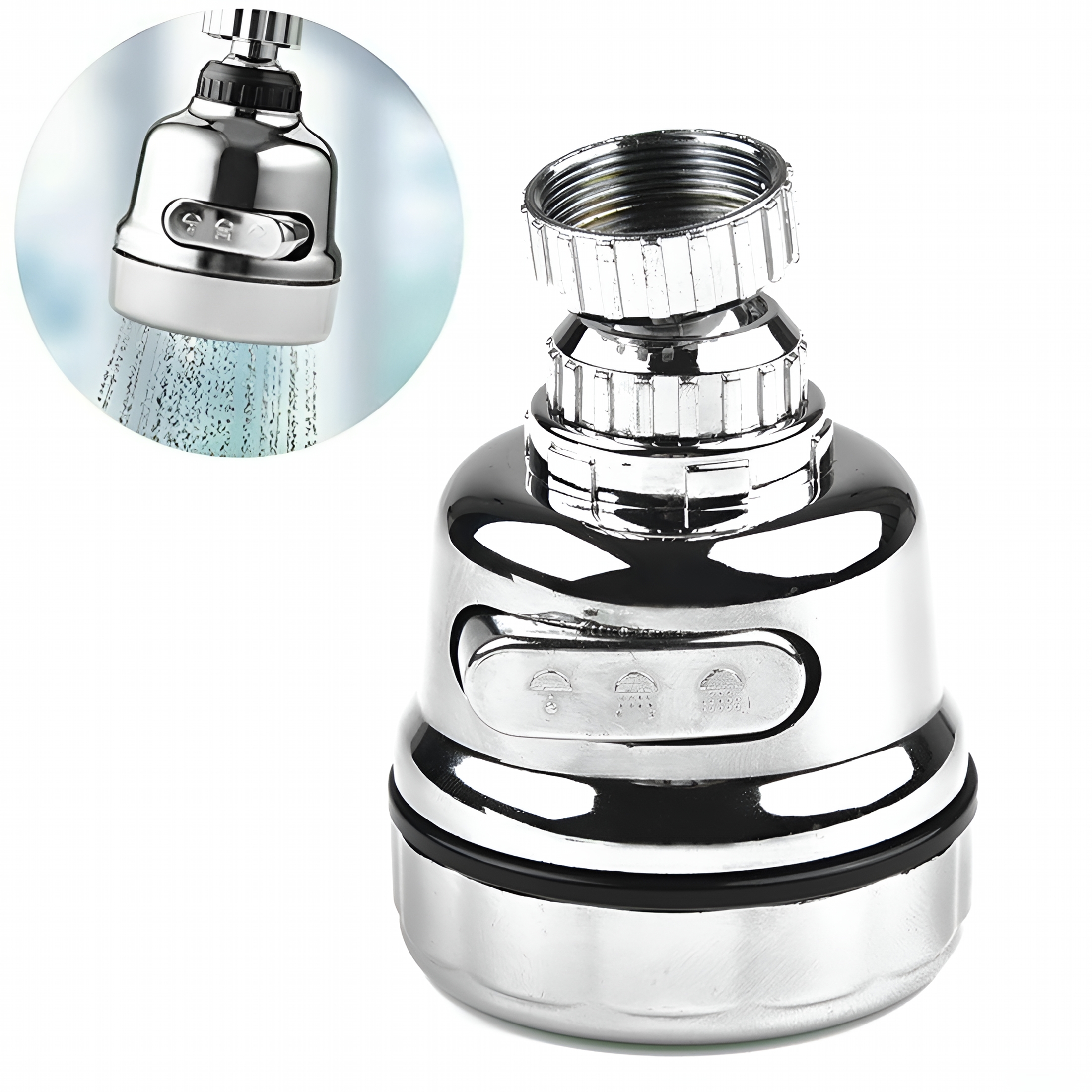 Kitchen Faucet Sprayer Attachment, 360 Degree Rotating Faucet Aerator, Mode Adjustable Kitchen Sink Tap Head, Water Saving Extend Nozzle Chrome Plated P Kitchen Faucet Sprayer Attachment, 360 Degree Rotating Faucet Aerator, Mode Adjustable Kitchen Sink Tap Head, Water Saving Extend Nozzle Chrome Plated P