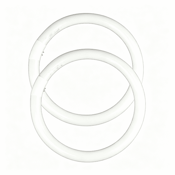 HIBIBUD Fc12T9/Cw 32W Cool White Round Fluorescent Light Bulb, 12 Inch T9 32 Watts Circular Bulbs, 12'' Fcl 32 Circline Bulb 4100K 841, G10Q 4 Pin Prong Base, 2 Pack