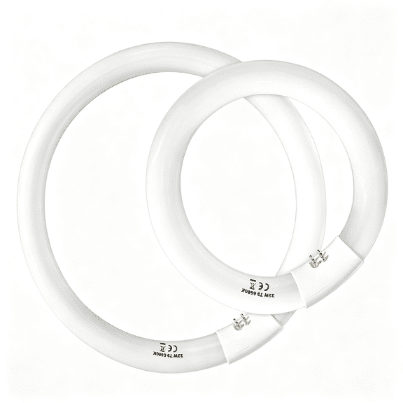 HIBIBUD Fc8T9 22W&Fc12T9 32W Set Daylight,8In T9 22 Watts Circular Light Bulbs,12In 32 Watts Circline Fluorescent Bulb Cri 80,6500K 3350 Lumen G10Q