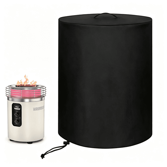 HIBIBUD Fire Pit Cover for Fire Pit Cover,600D Oxford Waterproof Anti-Uv Round Cover with Drawstring&Handles Fits 21-23In