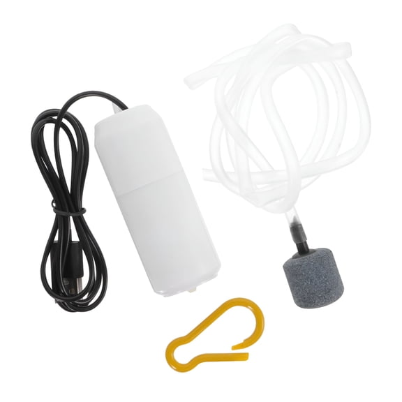 HIBIBUD Fish Tank Air Filter USB Bubbler Aerator White