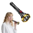thumbnail image 1 of HIBIBUD Flashlights High Lumens,All-Aluminum Reflector Bright Flashlight,Three Levels of Dimming Led Flashlight,Gold, 1 of 7