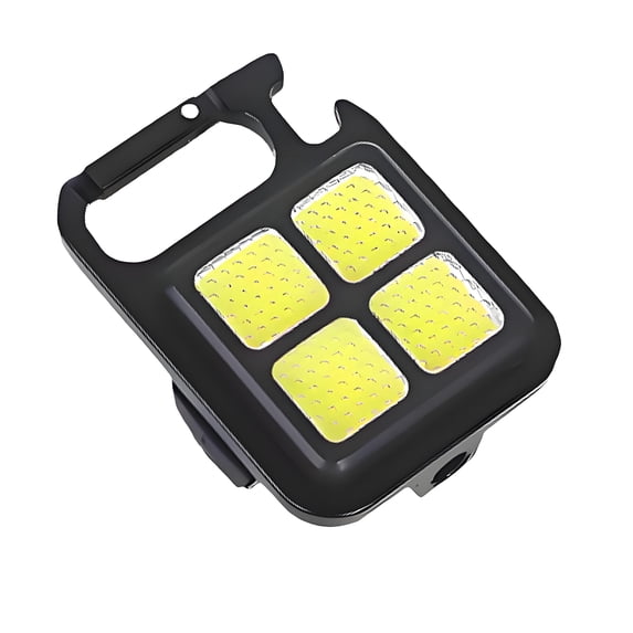 HIBIBUD 3.8" Black Keychain Light,Quick Release Multitool with Magnetic Base&Type-C Charging