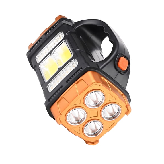 HIBIBUD Flashlights High Lumens,Multi-Speed Adjustment Rechargeable Flashlights,Usb Direct Charging Solar Charging Flashlight Rechargeable,Yellow2