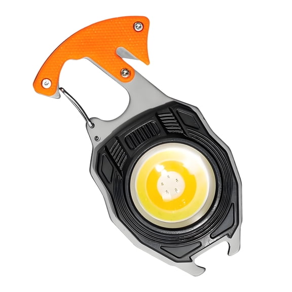 HIBIBUD Orange Keychain Light,Multitool with Quick Release Flashlight for Camping&Emergency