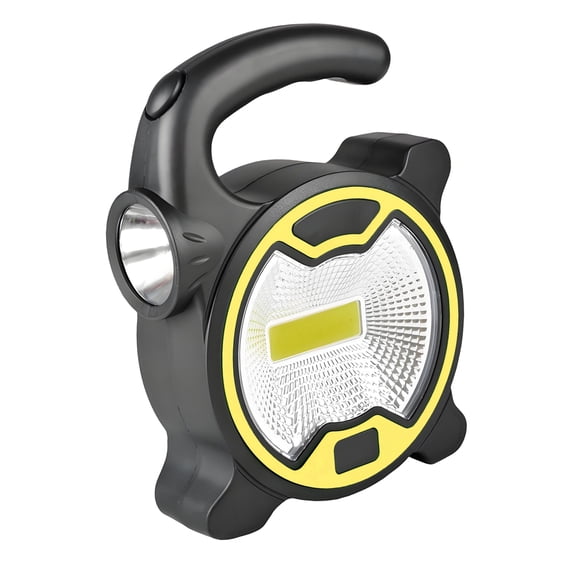 HIBIBUD 5.2" Yellow LED Work Light, Portable, Battery-Powered for Camping and Emergency