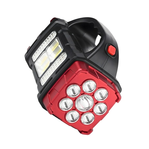 HIBIBUD Flashlights High Lumens,Usb Direct Charging Solar Charging Tactical Flashlight,Multi-Speed Adjustment Flash Light,Red1