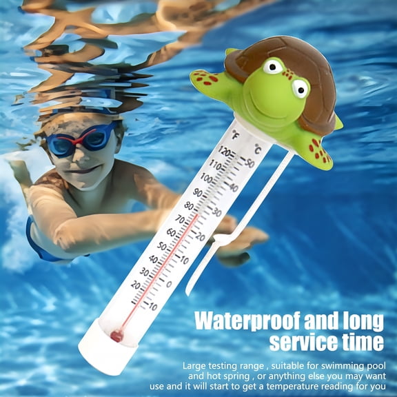 HIBIBUD Floating Pool Thermometer Easy Read,Large Size Turtle Pool Water Temperature Thermometer,Pool Accessories for Outdoor & Indoor Swimming Pools,Spas,Hot Tubs,Fish Ponds