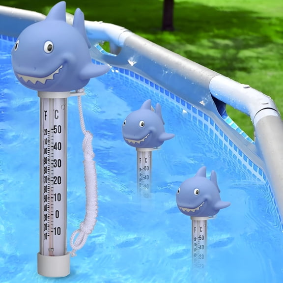 HIBIBUD Floating Pool Thermometer,Solar Shark Pool Temperature Thermometer,Large Size Easy Read Swimming Floating Thermometers,Floating Water Thermometers for Hot Tub,Spa