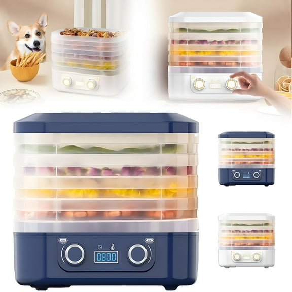 HIBIBUD Food Freeze Dryer Machine with 5 Trays for Home,Digital Adjustable Timer&Temperature Control,Ideal for Fruits,Meat,Vegetables,Candy&Snacks