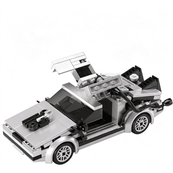 HIBIBUD Future Delorean Building Kit, Bttf Time Machine Car Building Set, Classic 80S Movie Collectibles, Great Gifts and Toys for Fans Building Sets (212 Pieces)