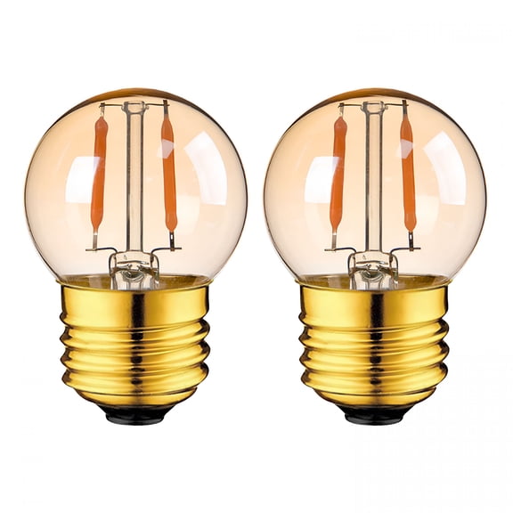 HIBIBUD G40 Low Watt Light Bulb Led Bulb Mini Globe Light Bulbs 1W Equivalent to 10Watt Incandescent E26 Screw Base Led Bulbs Ultra Warm White 2200K,Non Dimmable