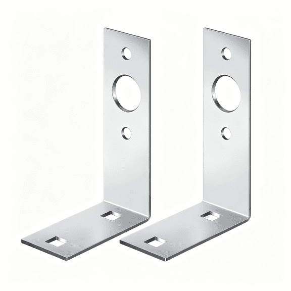 HIBIBUD Galvanized Trailer Light Brackets Mounting L Shape Tail Light Bracket for Boat Utility Trailer Parts Accessories,4.5X3X1.5In Boat Trailer Bunk Brackets(2 Pcs)
