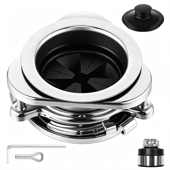 HIBIBUD Garbage Disposal Flange 3 Bolt Mount Stainless Steel Kitchen ...