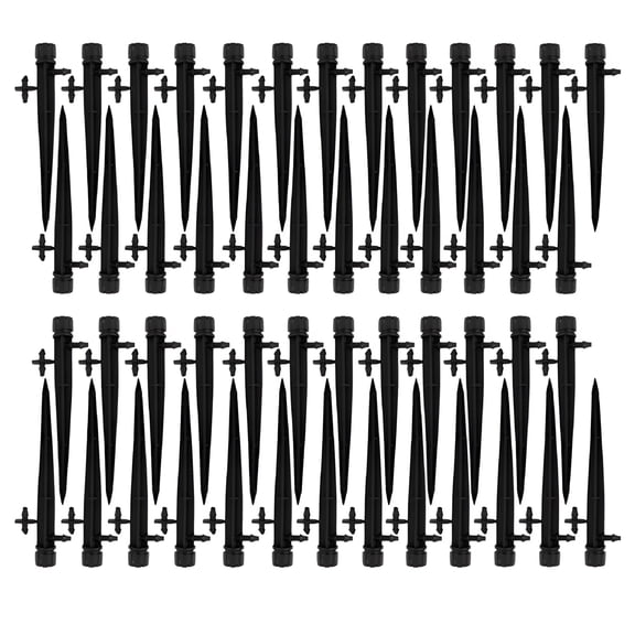 HIBIBUD Garden Irrigation Dripper Adjustable Dripper Black 50pcs Polypropylene