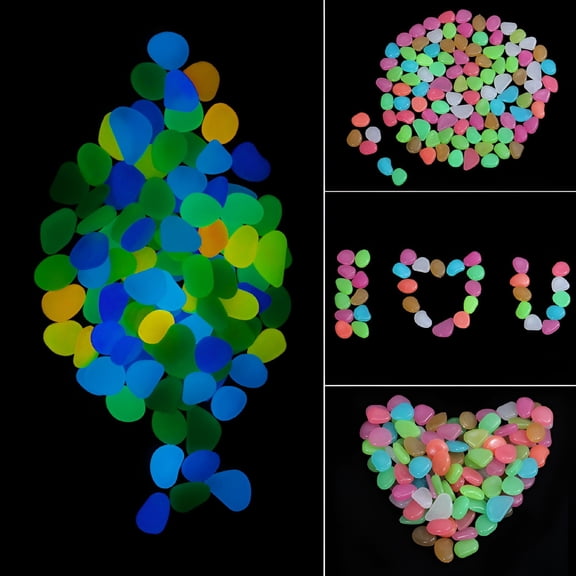 HIBIBUD Garden Solar Lights Non-toxic Pebbles Glowing Stones Size 1