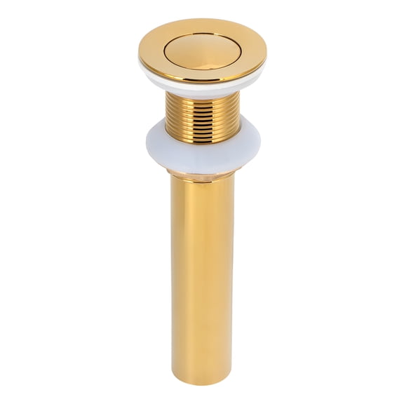 HIBIBUD Gold Sink Drain Without Overflow Anti Clog Bathroom Faucet Wash Basin Drain Stopper,Sink Stopper Bathroom Drain