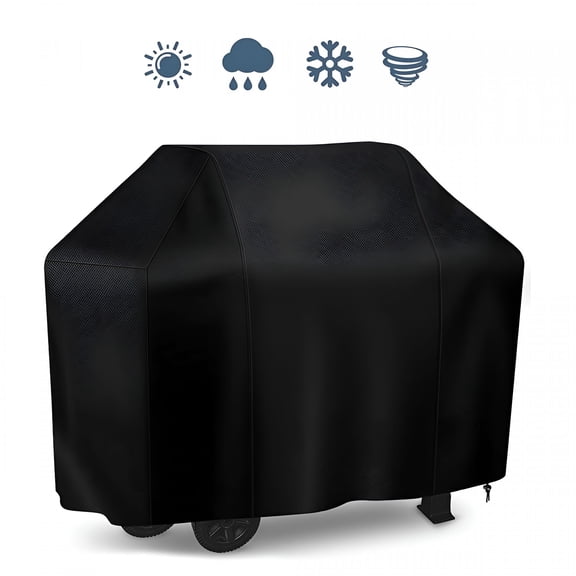 HIBIBUD Grill Cover,58 inch BBQ Gas Grill Cover Waterproof Weather Resistant,Dustproof,Fade Resistant,UV Resistant,Black
