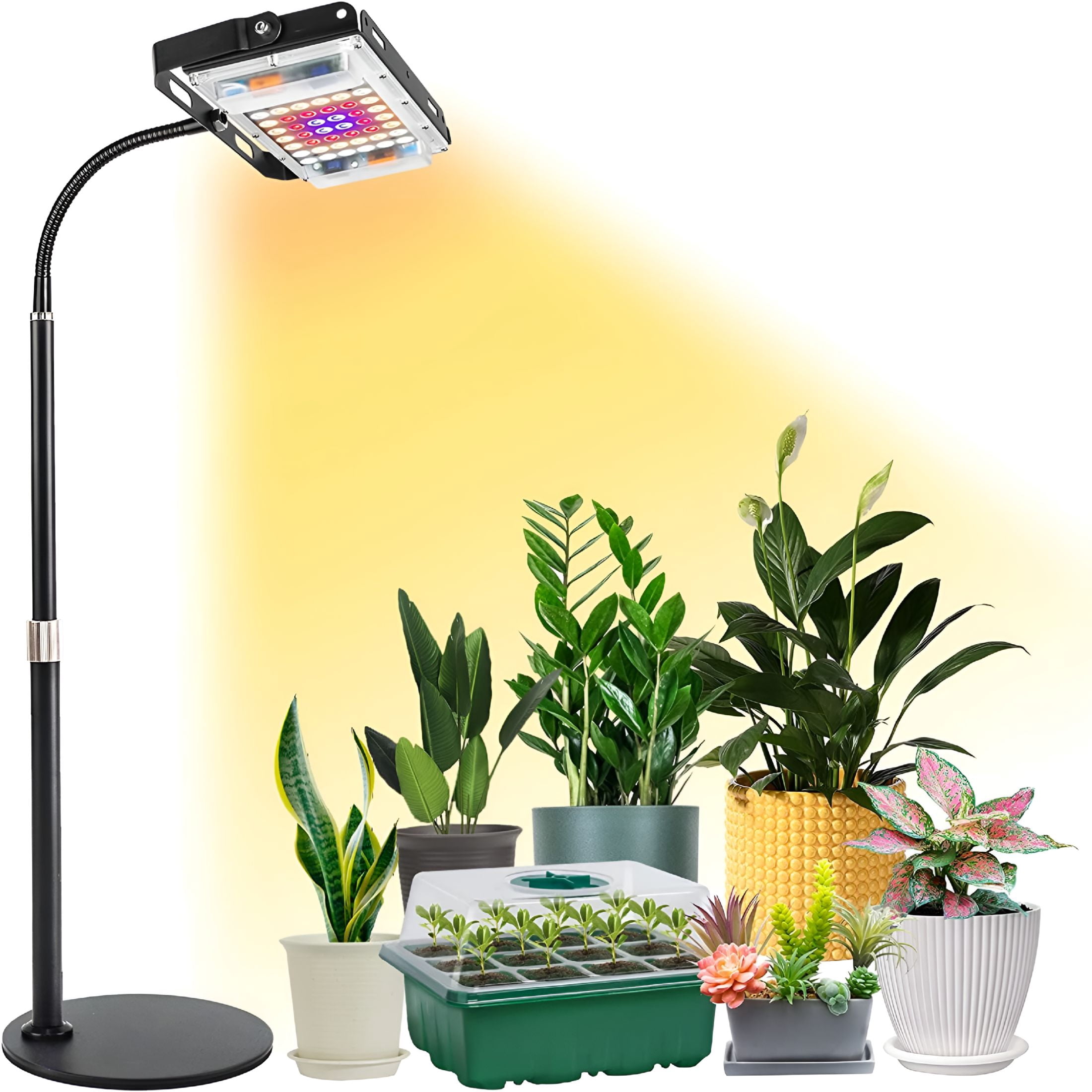 HIBIBUD Grow Light for Indoor Plants,144 LED Full Spectrum Plant Light ...