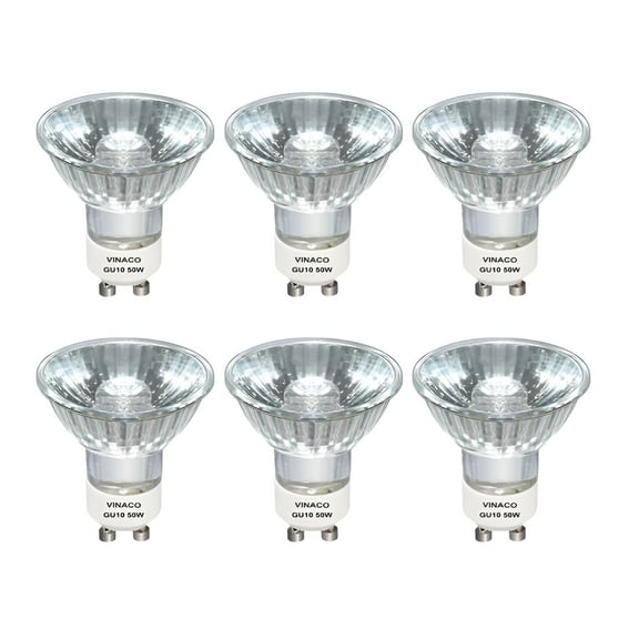 HIBIBUD Gu10 C 120V 35W Bulb Dimmable,6 Pack High Output 380Lm 110V 35W Candle Warmer Warm White 2800K,Long Lasting Halogen Bulbs No Flicker For Candle Warmer Lamp&Track Lighting