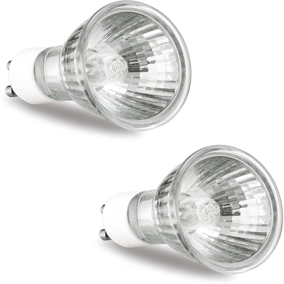 HIBIBUD Gu10 Halogen Bulb 120V 50W Halogen Light Bulbs for Candle Warmer Lamp,Gu10+C,Mr16 with Glass Cover,2700K Warm White,Dimmable,Pack of 2