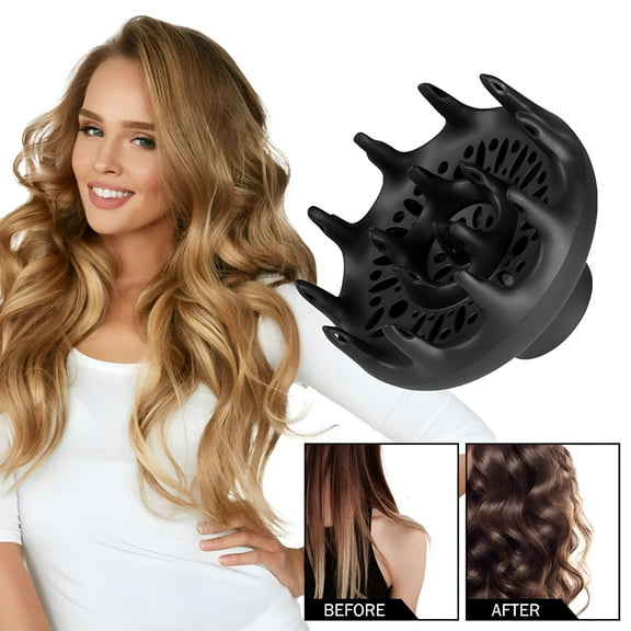 HIBIBUD Hair Diffuser For Curly And Natural Hair Blow Dryer Diffuser To Maximize Frizz Volume And Enhance Natural Curly Hair