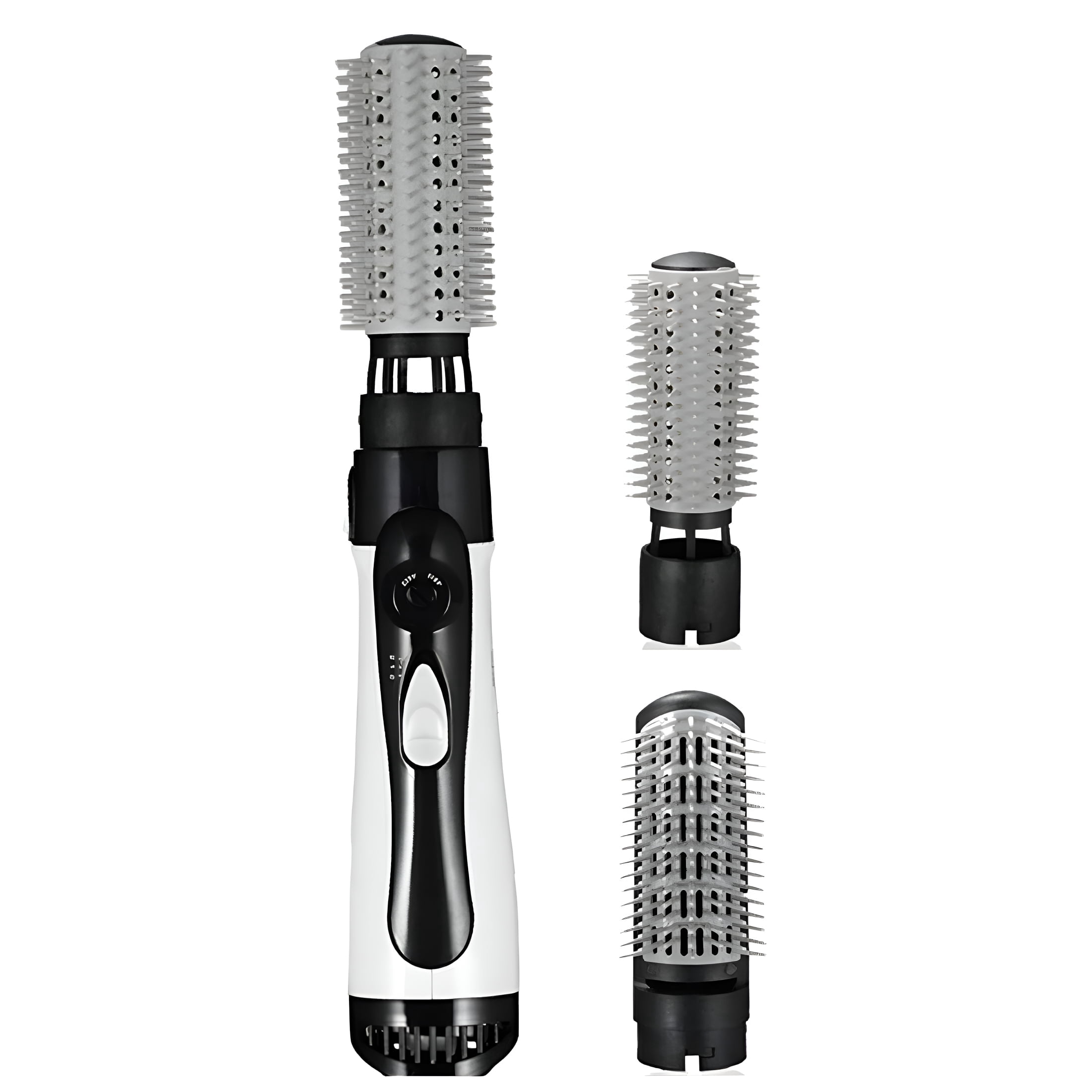 BPPEG 3-In-1 Rotating Round Hot Air Spin Brush Set with 2 Detachable Curling Brushes