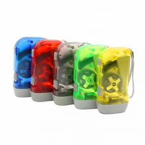 HIBIBUD Hand Crank Emergency Flashlight, 3 LED Dynamo Squeeze Wind-Up Light