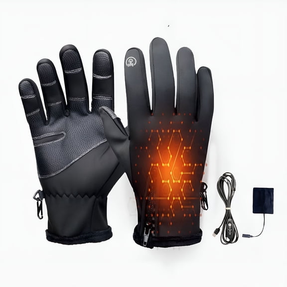 HIBIBUD Heated Glove Liners for Men Women,Thin Flexible Rechargeable Electric Gloves with Long-Lasting Battery for Outdoor Motorcycle Riding Hunting Fishing (Thick)