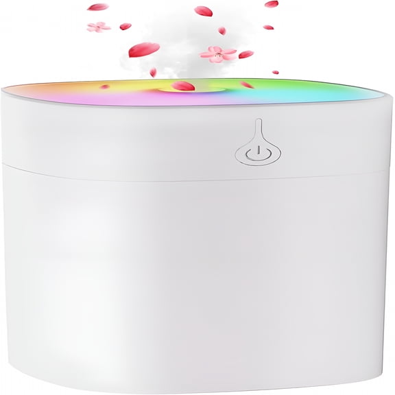 HIBIBUD Humidifiers for Bedroom,Personal Desktop Plant Humidifier Indoor 400Ml Office Portable Small Humidifier for Travel Oil Diffuser with Night Light Auto Shut-Off