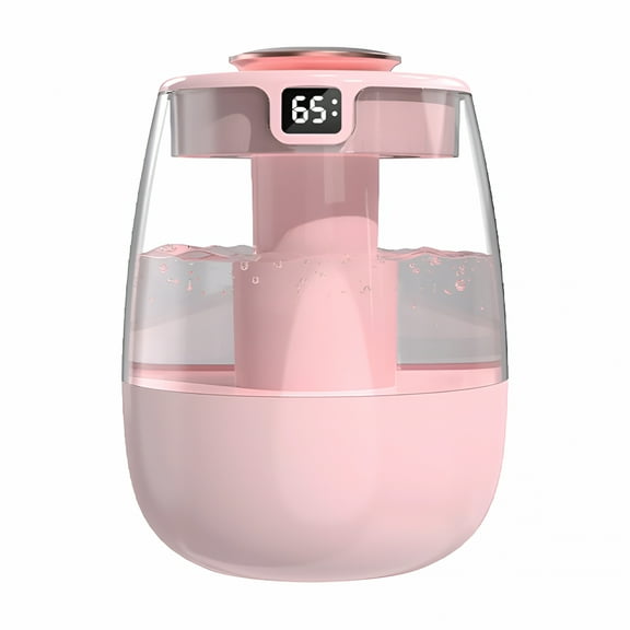 HIBIBUD Humidifiers for Bedroom Warm Mist Vaporizer for Kids Inhaler Spacer for Adults Quiet Cool Mist Humidifiers with Led Light Usb Double Spray Heavy Fog Silent Digital