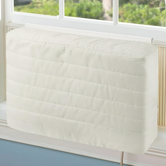HIBIBUD Indoor Air Conditioner Cover Double Insulation,White - 25" x 18" x 2.7"