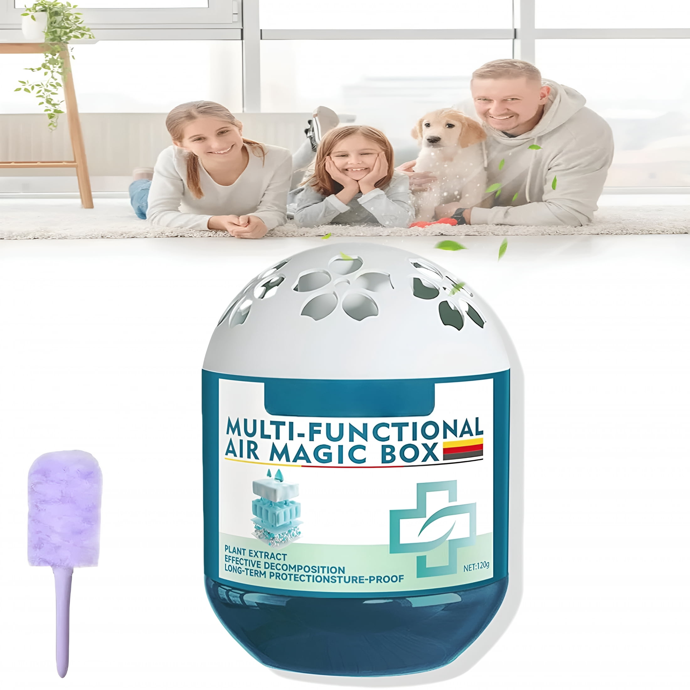 HIBIBUD Indoor Air Purification Dust Removal Magic Box,120g Plant-Based ...