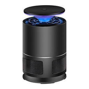 HIBIBUD Indoor Insect Trap - Catcher & Killer for Mosquitos,Gnats,Moths,Fruit Flies - Non-Zapper Traps for Inside Your Home - Catch Insects Indoors with Suction,Bug Light & Sticky Glue (Black)