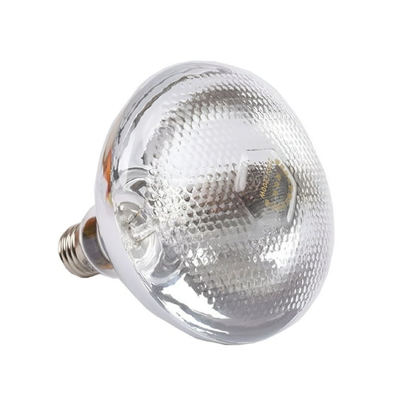 HIBIBUD Infrared Light Bulb Heating Lamp Bulb Pet Poultry Incandescent Heat Lamp Hard Glass Pet Light for Chicken Farm,Pig Farm,5,000 Hour Rated WHITE 100W