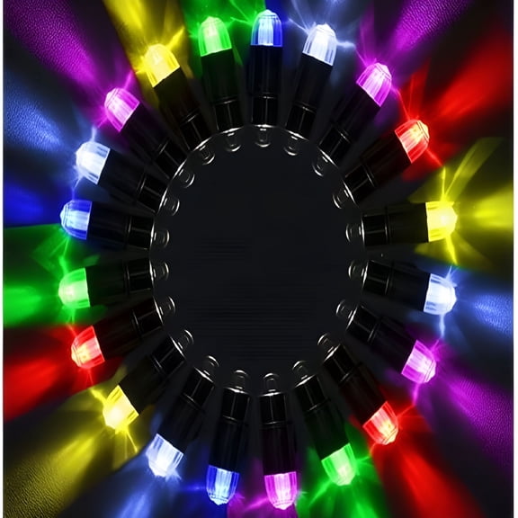 HIBIBUD LED Balloon Lights,Graduation Ceremony Balloon Decorative Lights,Decorative Battery Light Bulbs Paper Lanterns LED Wicks/Color/10pcs