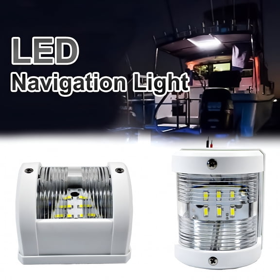 HIBIBUD LED Navigation Light Waterproof LED Boat Lighting Mini Plastic Signal Light for Pontoon Boat Yacht Kayak Air Boats