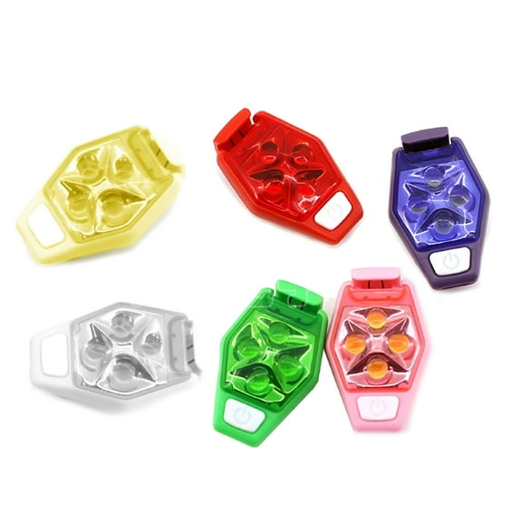 HIBIBUD LED Safety Light Clip-On Strobe Flasher, Super Bright Rear Bike Tail Light for Night Cycling, Running, Walking, and Dog Walking, Waterproof with Shoulder Clip, Random Color