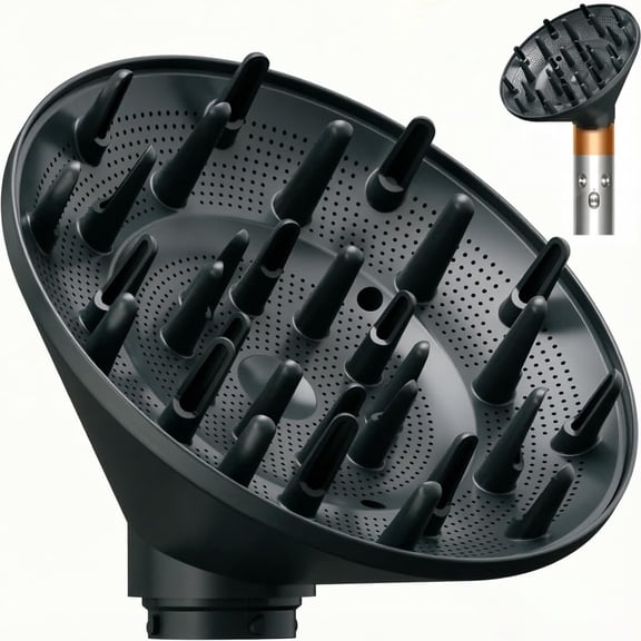 HIBIBUD Large Curl Diffuser for Multi-Styler Hs01 Hs05 Hs08|Quick-Dry,Dual Airflow Boosts Curl Volume for Wave&Curly&Thick Hair,Adds Shine,Volume,Frizz-Free with Deep Prongs Pins