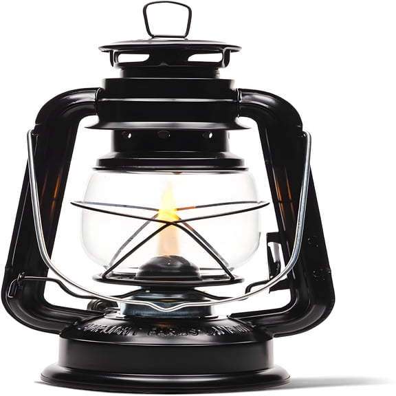 HIBIBUD Large Paraffin Oil Indoor Lamp,Hurricane Lamp,Emergency Kit,FarmerS Lantern Indoor Oil Lamp,Black